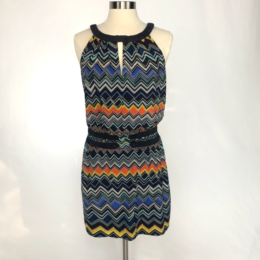 BCBGMaxAzria  Sleeveless Multi Color Dress Size L